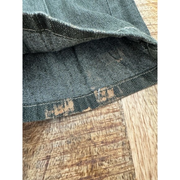 Ruby Rd Women's Metallic Green Sparkle Straight Leg Denim Jeans Jewel Accent 10 - Picture 8 of 11